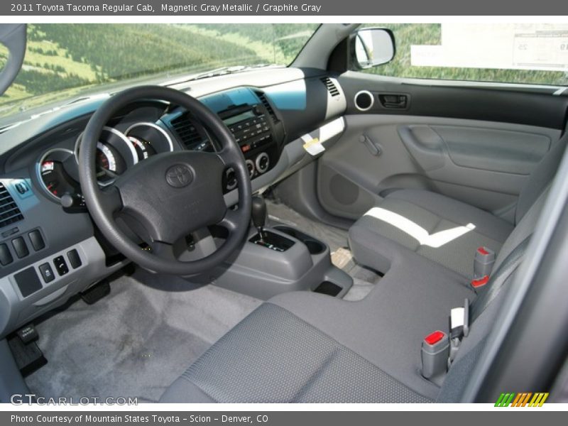 Magnetic Gray Metallic / Graphite Gray 2011 Toyota Tacoma Regular Cab