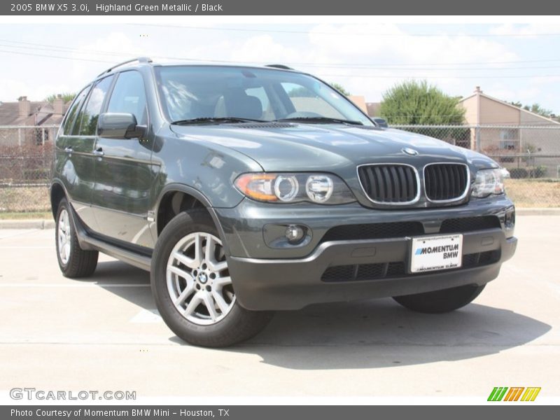 Highland Green Metallic / Black 2005 BMW X5 3.0i