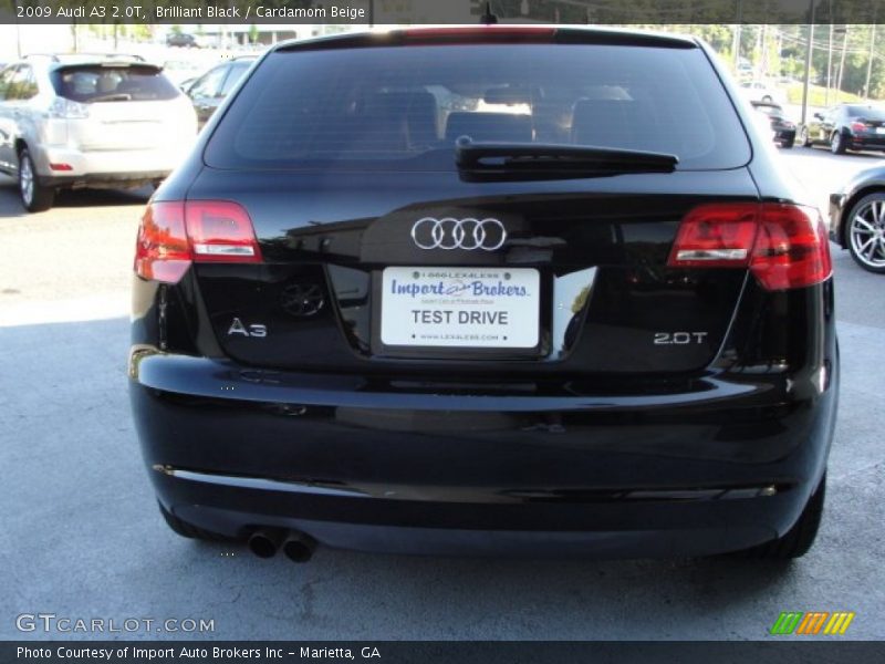 Brilliant Black / Cardamom Beige 2009 Audi A3 2.0T