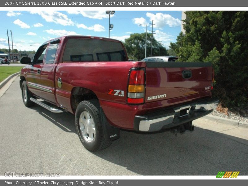 Sport Dark Red Metallic / Dark Pewter 2007 GMC Sierra 1500 Classic SLE Extended Cab 4x4