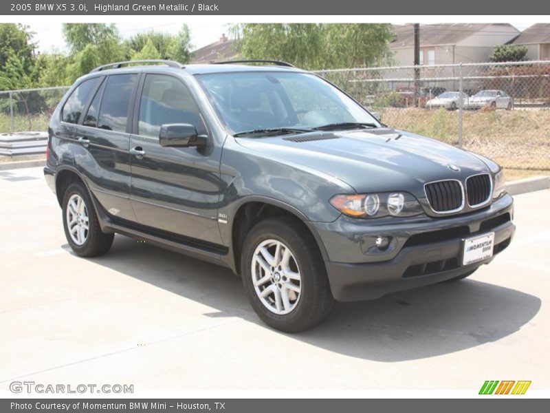 Highland Green Metallic / Black 2005 BMW X5 3.0i