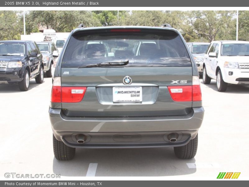 Highland Green Metallic / Black 2005 BMW X5 3.0i