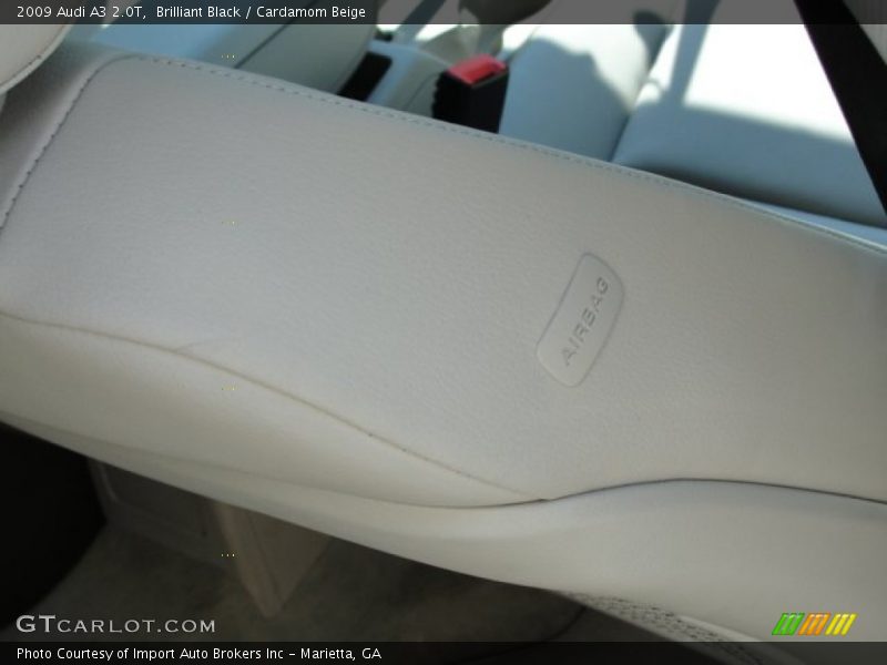 Brilliant Black / Cardamom Beige 2009 Audi A3 2.0T