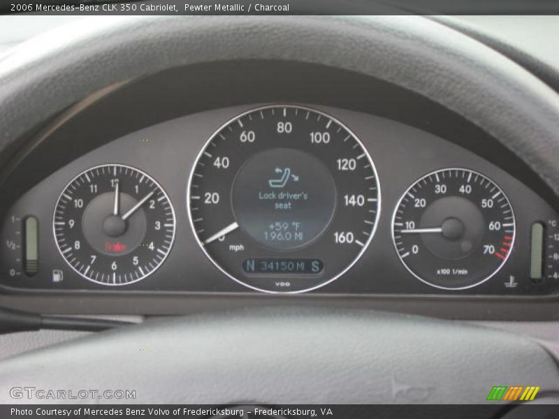 Pewter Metallic / Charcoal 2006 Mercedes-Benz CLK 350 Cabriolet