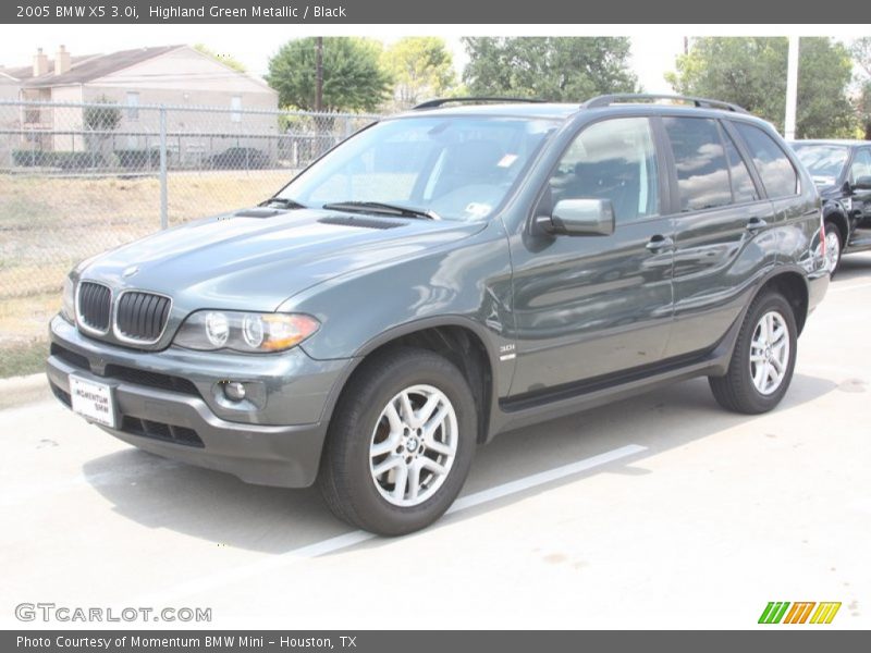 Highland Green Metallic / Black 2005 BMW X5 3.0i