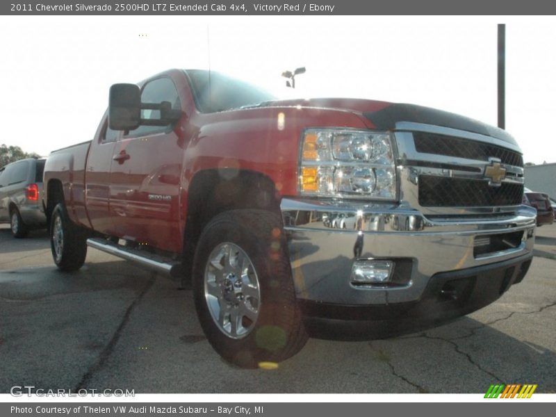 Victory Red / Ebony 2011 Chevrolet Silverado 2500HD LTZ Extended Cab 4x4