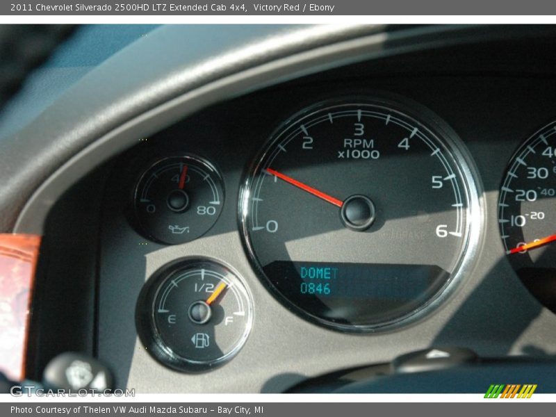 Victory Red / Ebony 2011 Chevrolet Silverado 2500HD LTZ Extended Cab 4x4