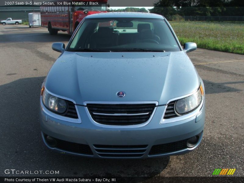 Ice Blue Metallic / Black 2007 Saab 9-5 Aero Sedan