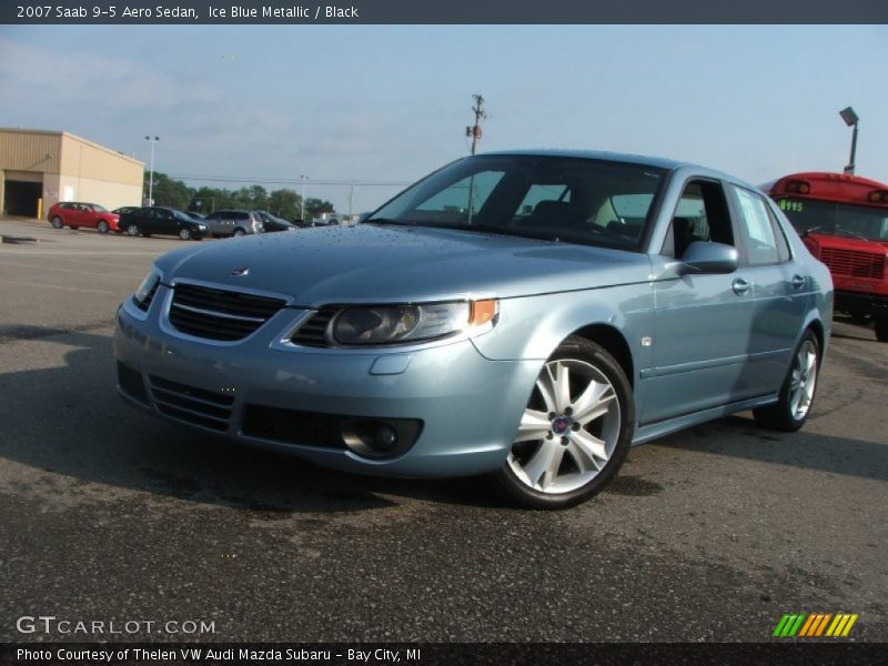 Ice Blue Metallic / Black 2007 Saab 9-5 Aero Sedan