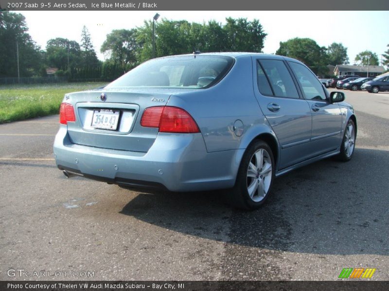 Ice Blue Metallic / Black 2007 Saab 9-5 Aero Sedan