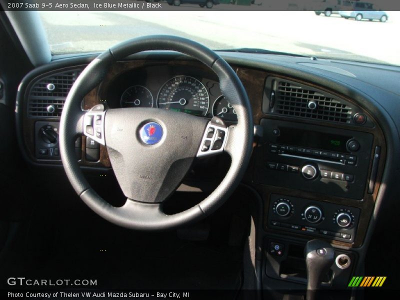 Ice Blue Metallic / Black 2007 Saab 9-5 Aero Sedan