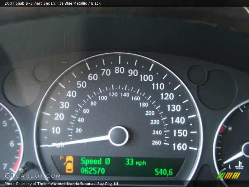 Ice Blue Metallic / Black 2007 Saab 9-5 Aero Sedan