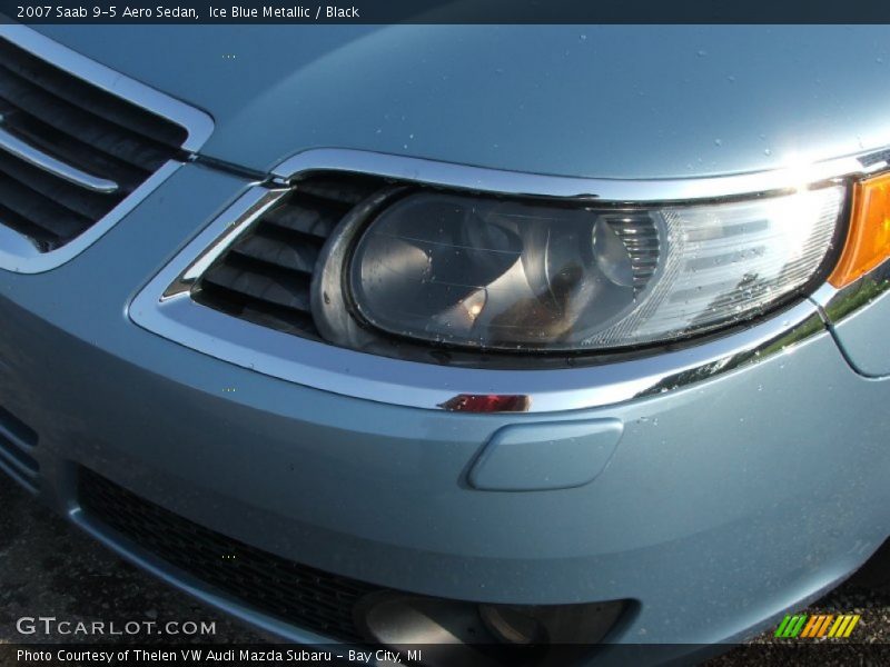 Ice Blue Metallic / Black 2007 Saab 9-5 Aero Sedan
