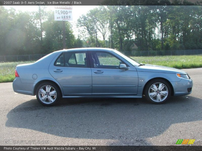 Ice Blue Metallic / Black 2007 Saab 9-5 Aero Sedan