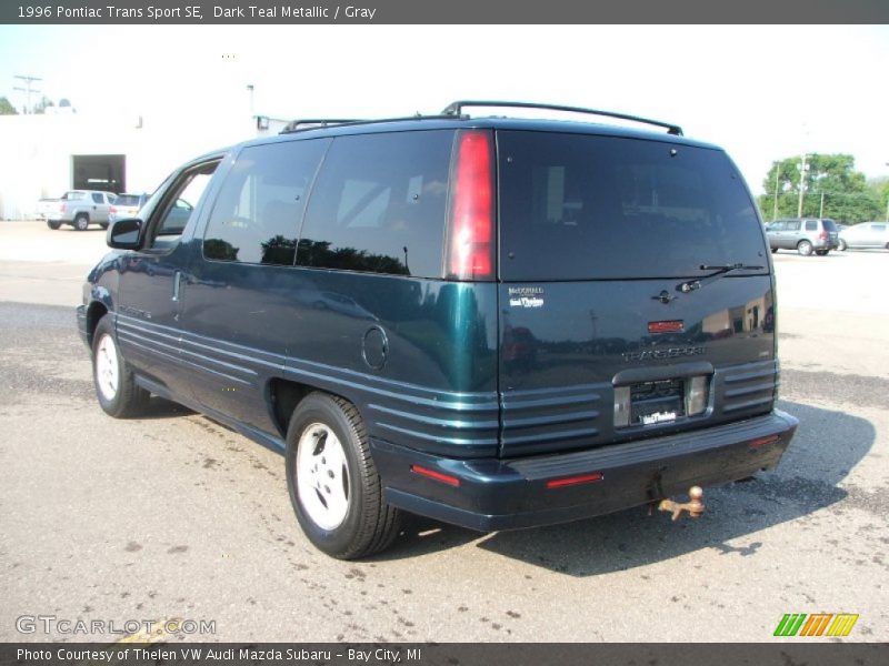 Dark Teal Metallic / Gray 1996 Pontiac Trans Sport SE