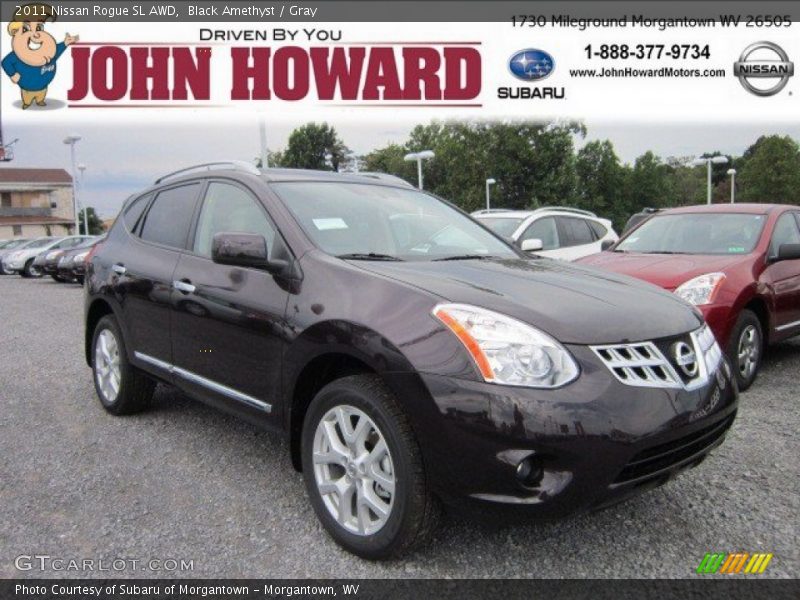 Black Amethyst / Gray 2011 Nissan Rogue SL AWD
