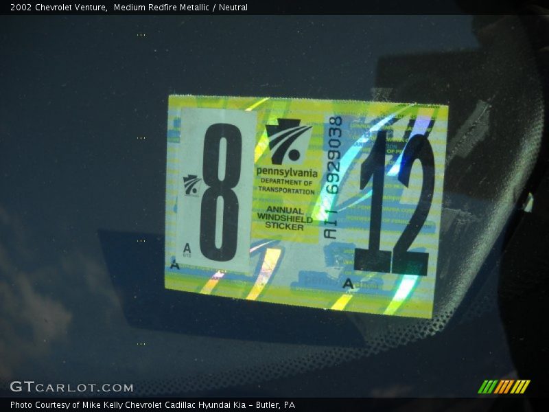 Medium Redfire Metallic / Neutral 2002 Chevrolet Venture