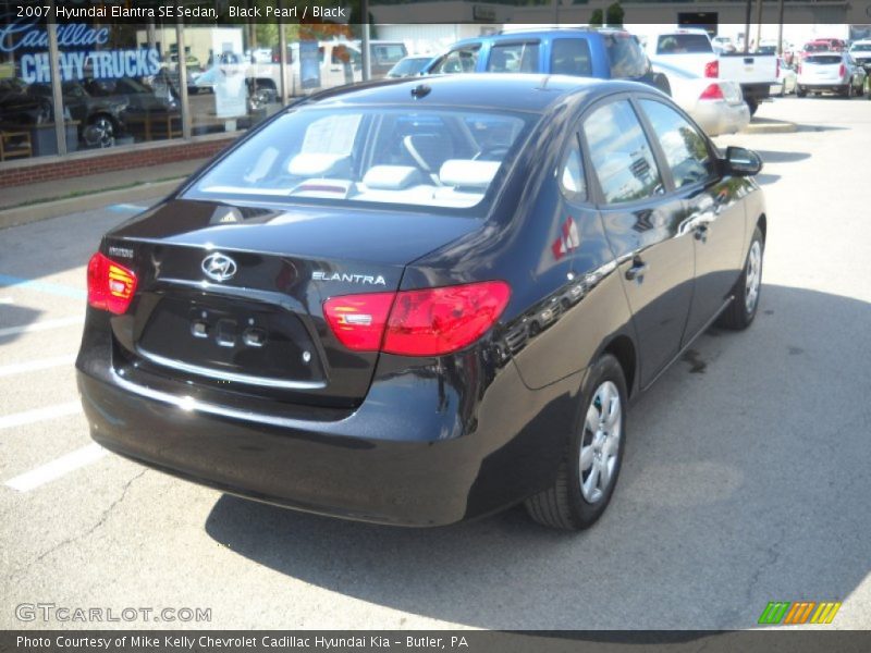 Black Pearl / Black 2007 Hyundai Elantra SE Sedan