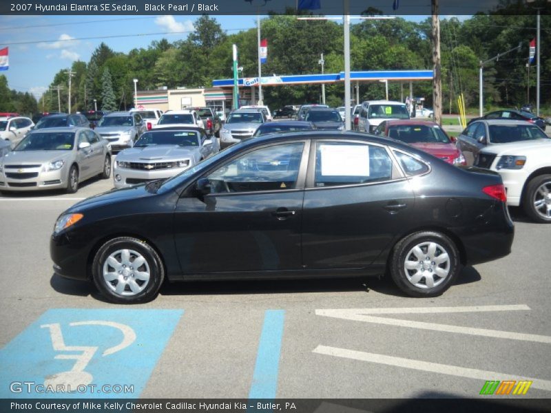 Black Pearl / Black 2007 Hyundai Elantra SE Sedan