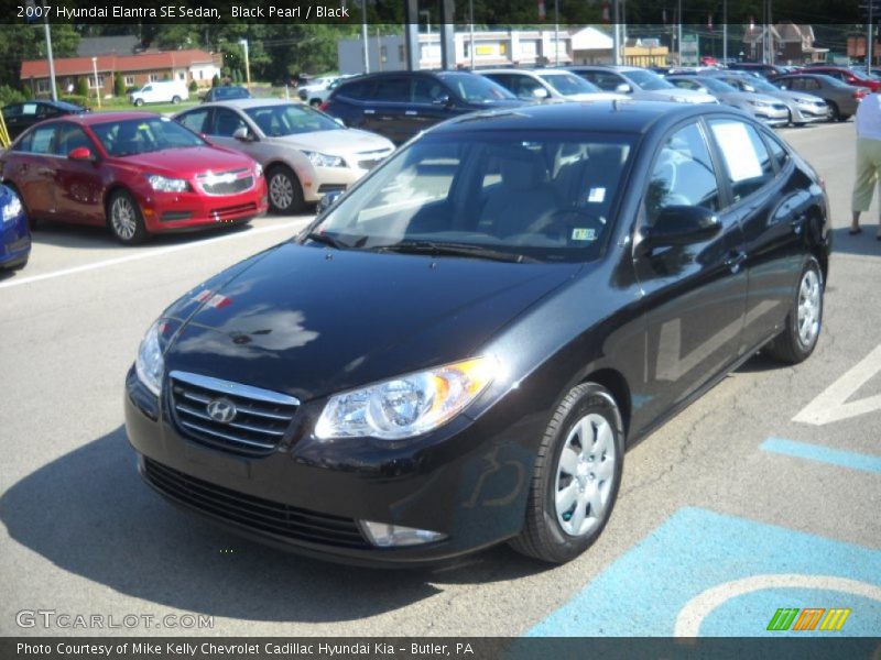 Black Pearl / Black 2007 Hyundai Elantra SE Sedan