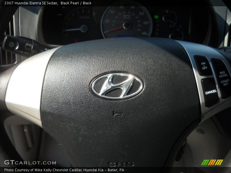 Black Pearl / Black 2007 Hyundai Elantra SE Sedan