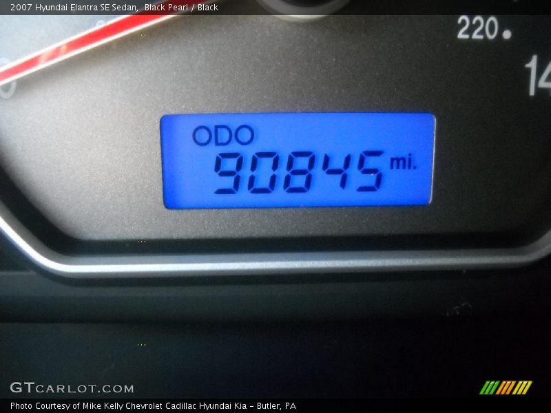 Black Pearl / Black 2007 Hyundai Elantra SE Sedan