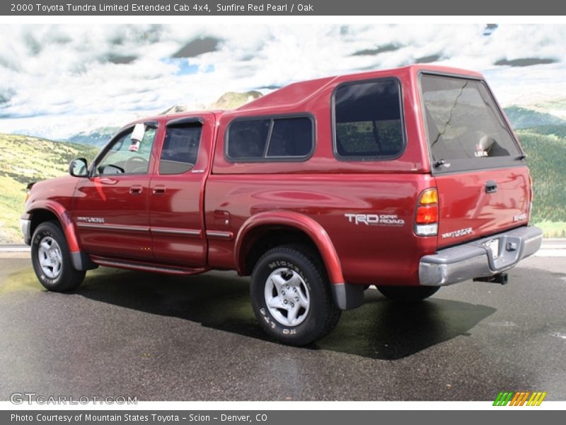 Sunfire Red Pearl / Oak 2000 Toyota Tundra Limited Extended Cab 4x4