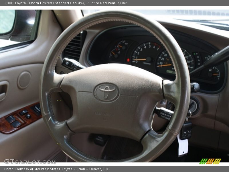 Sunfire Red Pearl / Oak 2000 Toyota Tundra Limited Extended Cab 4x4