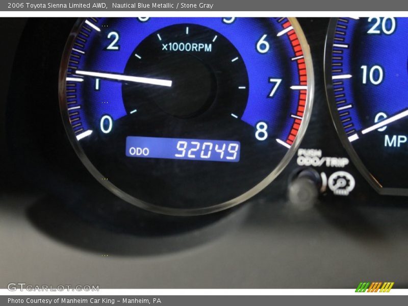 Nautical Blue Metallic / Stone Gray 2006 Toyota Sienna Limited AWD