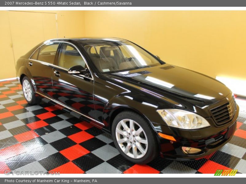 Black / Cashmere/Savanna 2007 Mercedes-Benz S 550 4Matic Sedan