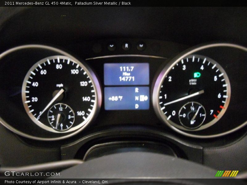 Palladium Silver Metallic / Black 2011 Mercedes-Benz GL 450 4Matic