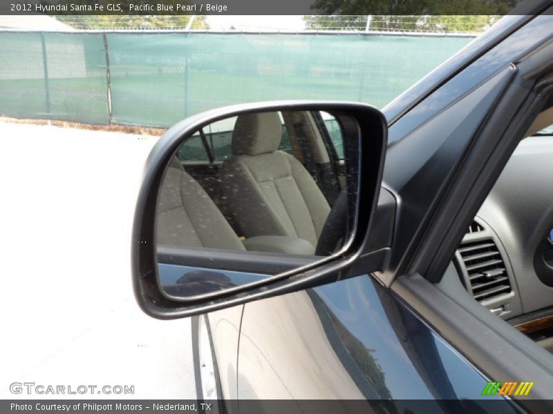 Pacific Blue Pearl / Beige 2012 Hyundai Santa Fe GLS