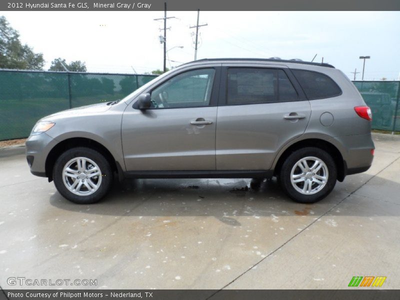 Mineral Gray / Gray 2012 Hyundai Santa Fe GLS