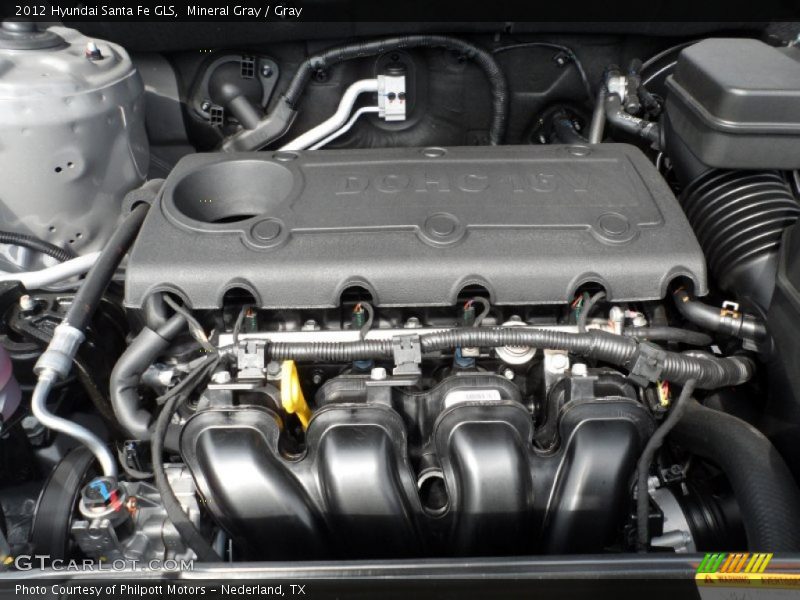 Mineral Gray / Gray 2012 Hyundai Santa Fe GLS