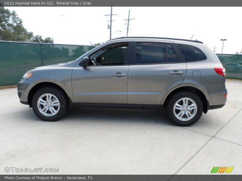 Mineral Gray / Gray 2012 Hyundai Santa Fe GLS