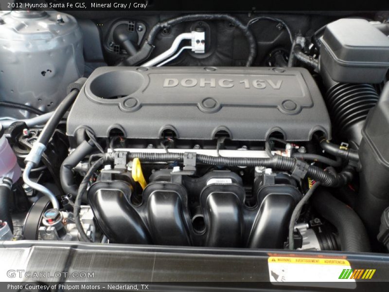 Mineral Gray / Gray 2012 Hyundai Santa Fe GLS