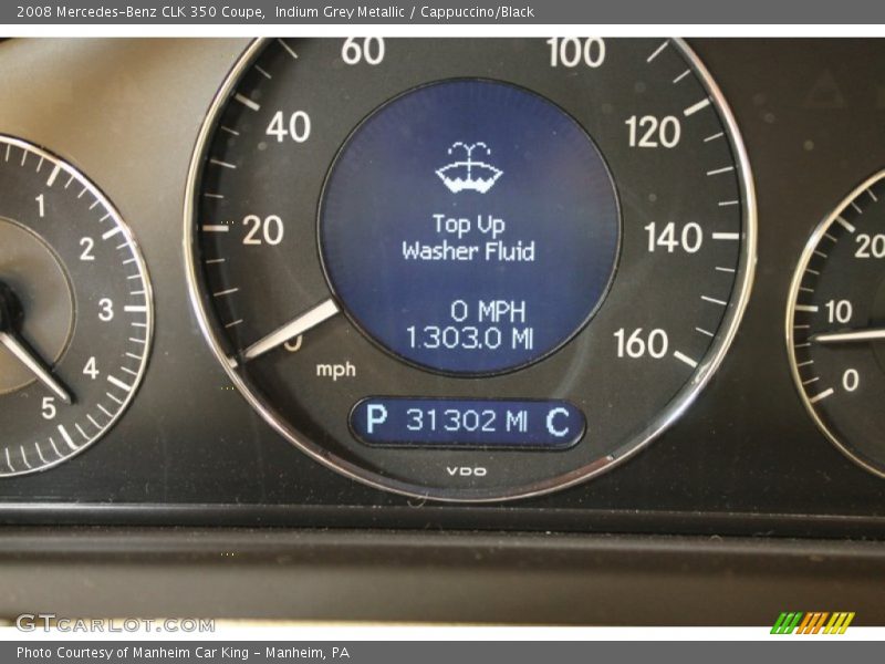 Indium Grey Metallic / Cappuccino/Black 2008 Mercedes-Benz CLK 350 Coupe