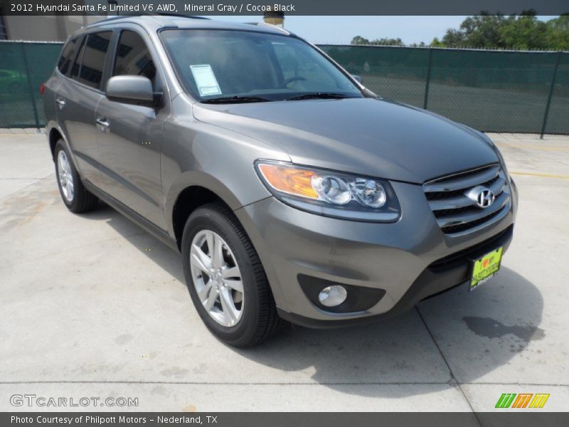 Mineral Gray / Cocoa Black 2012 Hyundai Santa Fe Limited V6 AWD