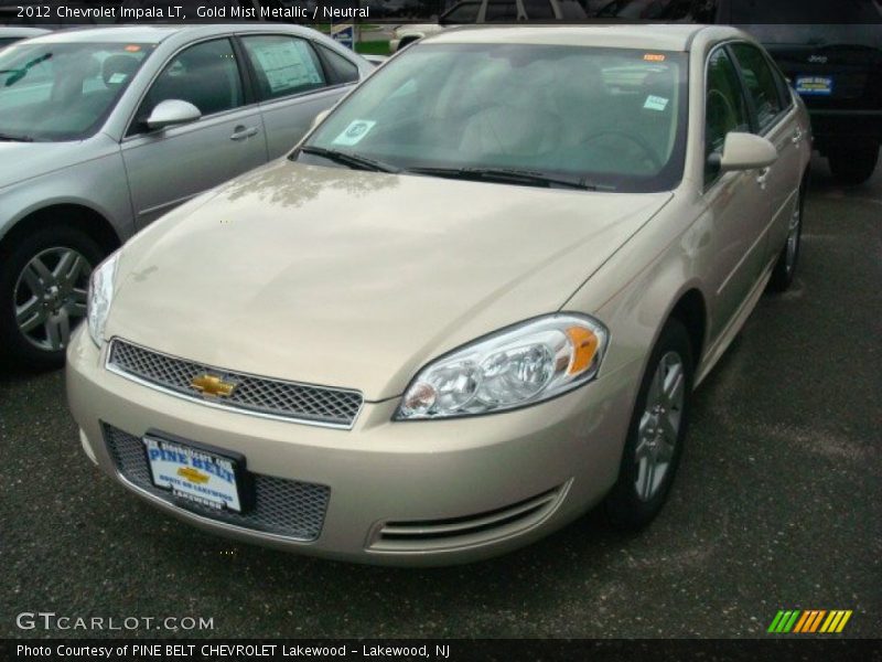 Gold Mist Metallic / Neutral 2012 Chevrolet Impala LT