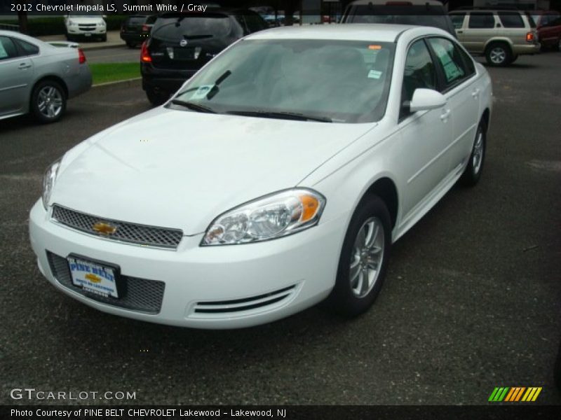 Summit White / Gray 2012 Chevrolet Impala LS