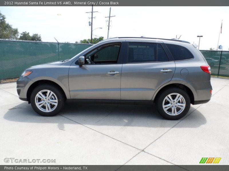 Mineral Gray / Cocoa Black 2012 Hyundai Santa Fe Limited V6 AWD