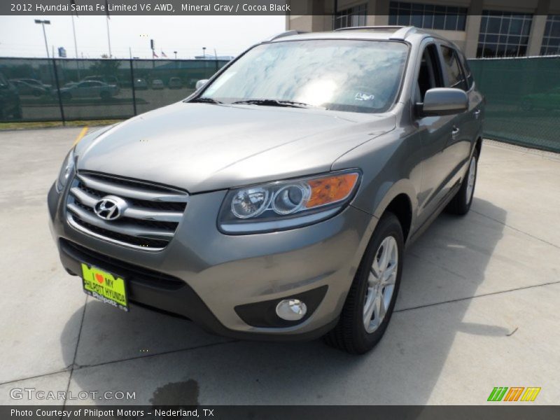 Mineral Gray / Cocoa Black 2012 Hyundai Santa Fe Limited V6 AWD