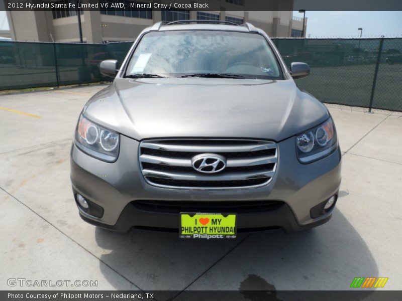 Mineral Gray / Cocoa Black 2012 Hyundai Santa Fe Limited V6 AWD