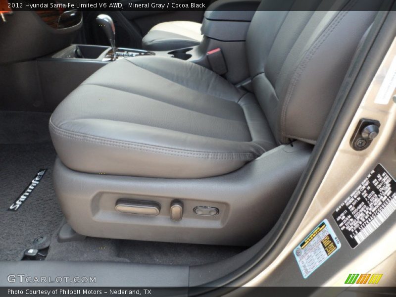 Mineral Gray / Cocoa Black 2012 Hyundai Santa Fe Limited V6 AWD