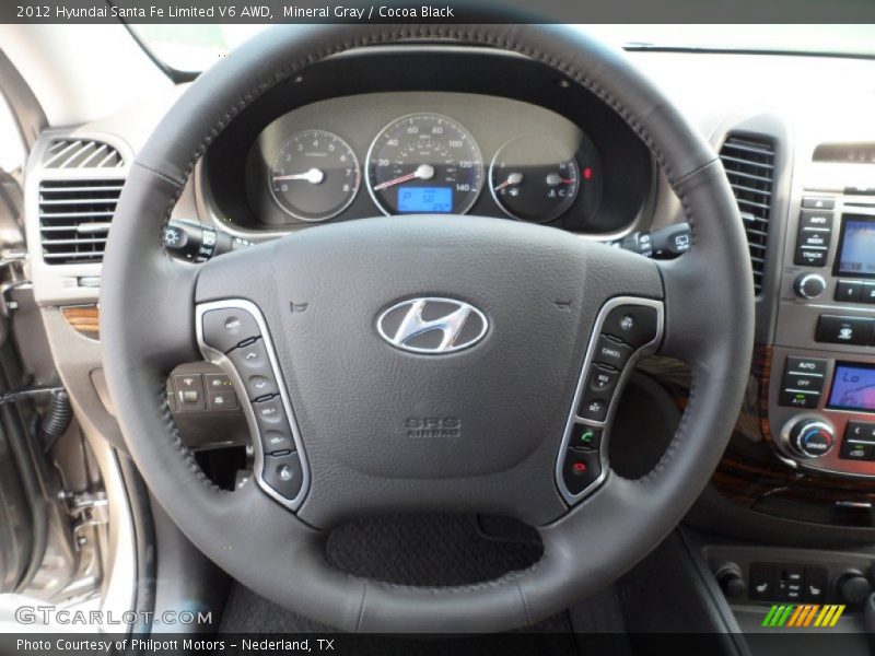 Mineral Gray / Cocoa Black 2012 Hyundai Santa Fe Limited V6 AWD