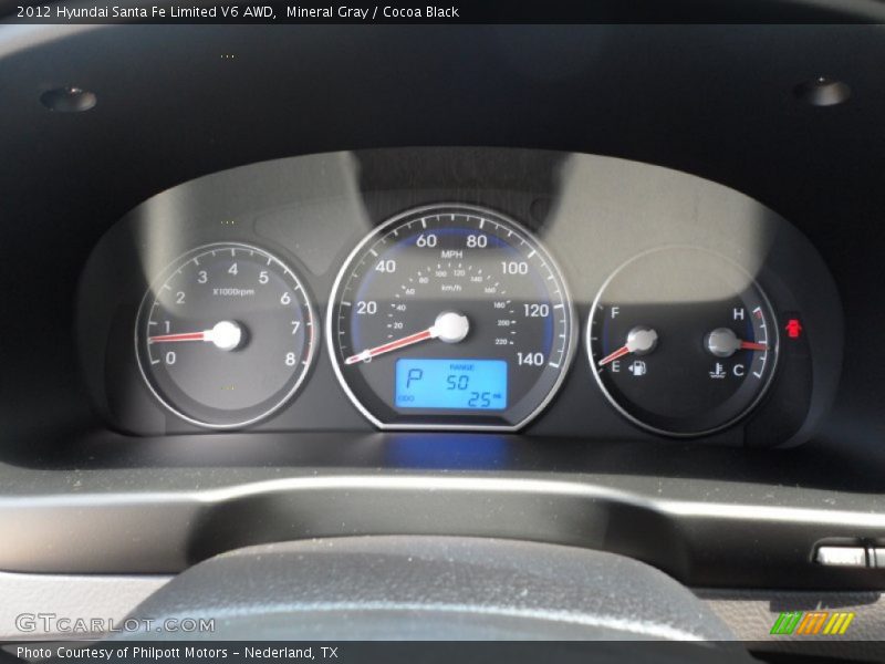 Mineral Gray / Cocoa Black 2012 Hyundai Santa Fe Limited V6 AWD