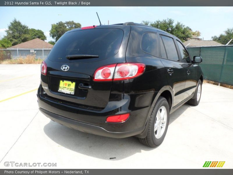 Twilight Black / Beige 2012 Hyundai Santa Fe GLS