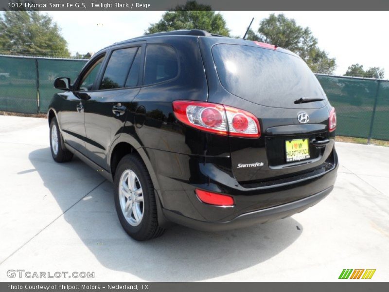 Twilight Black / Beige 2012 Hyundai Santa Fe GLS