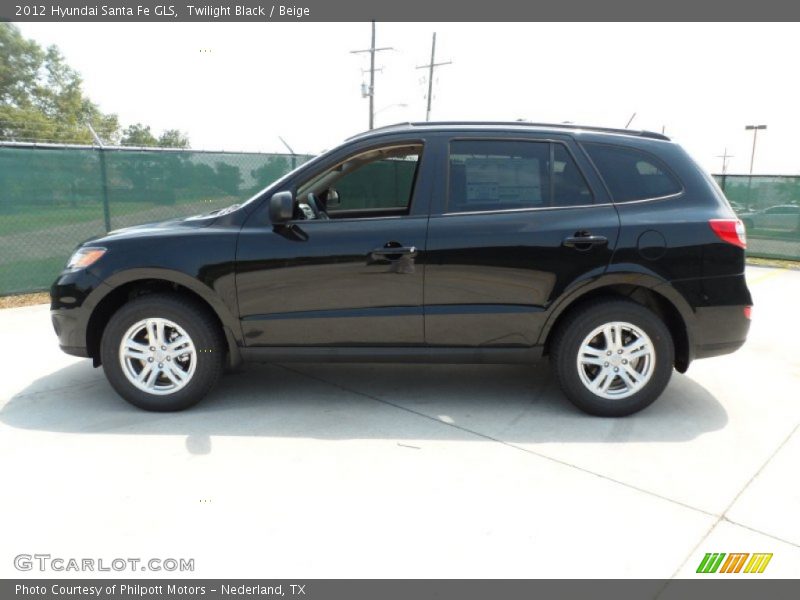 Twilight Black / Beige 2012 Hyundai Santa Fe GLS