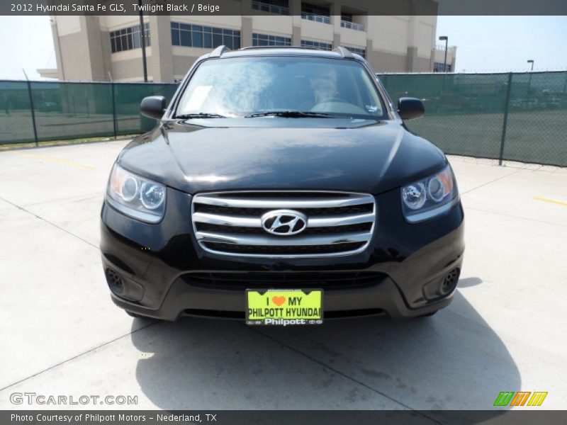 Twilight Black / Beige 2012 Hyundai Santa Fe GLS
